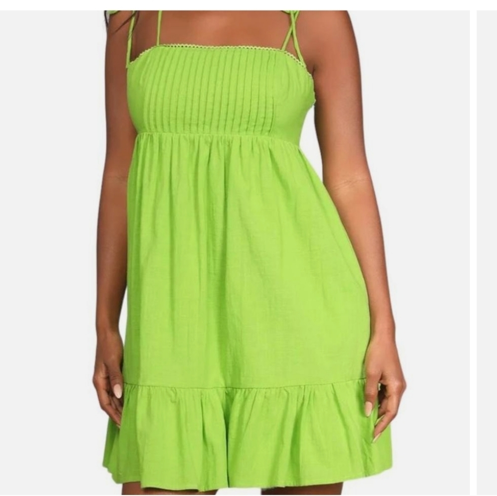Lulu's Lime Green Mini Sundress